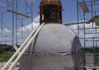 001-Cúpula 390cm Ø Ext=Casqute+Linternilla en proceso de repello en Tonanzintla Pue 11JUL09-01